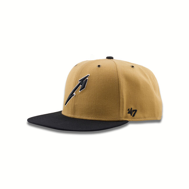M Logo Snapback Hat (TAN/BLACK), 